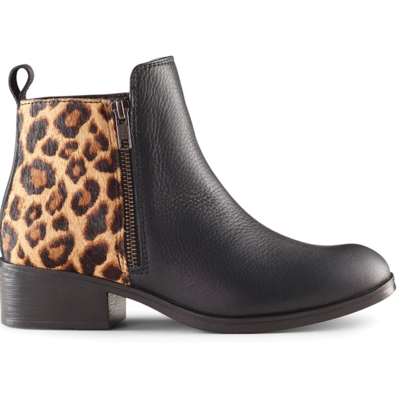 Cougar Waterproof Booties Colleen Black/Leopard - Picture 2 of 11